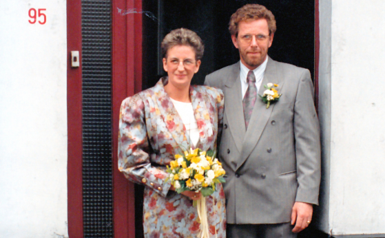 Nederlandse Gentenaar Gerard Peek met zijn Belgische vrouw